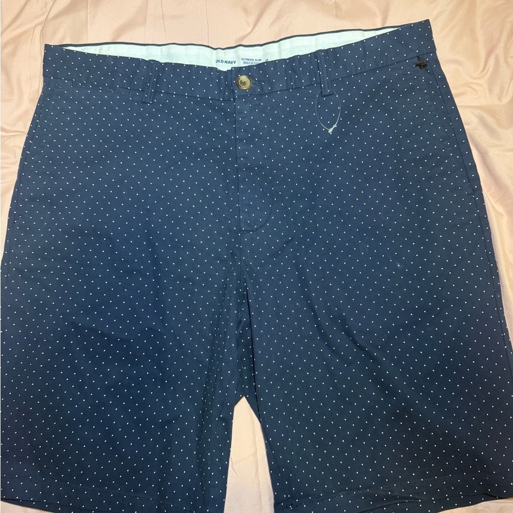 Old Navy Navy Blue Shorts with White Dots